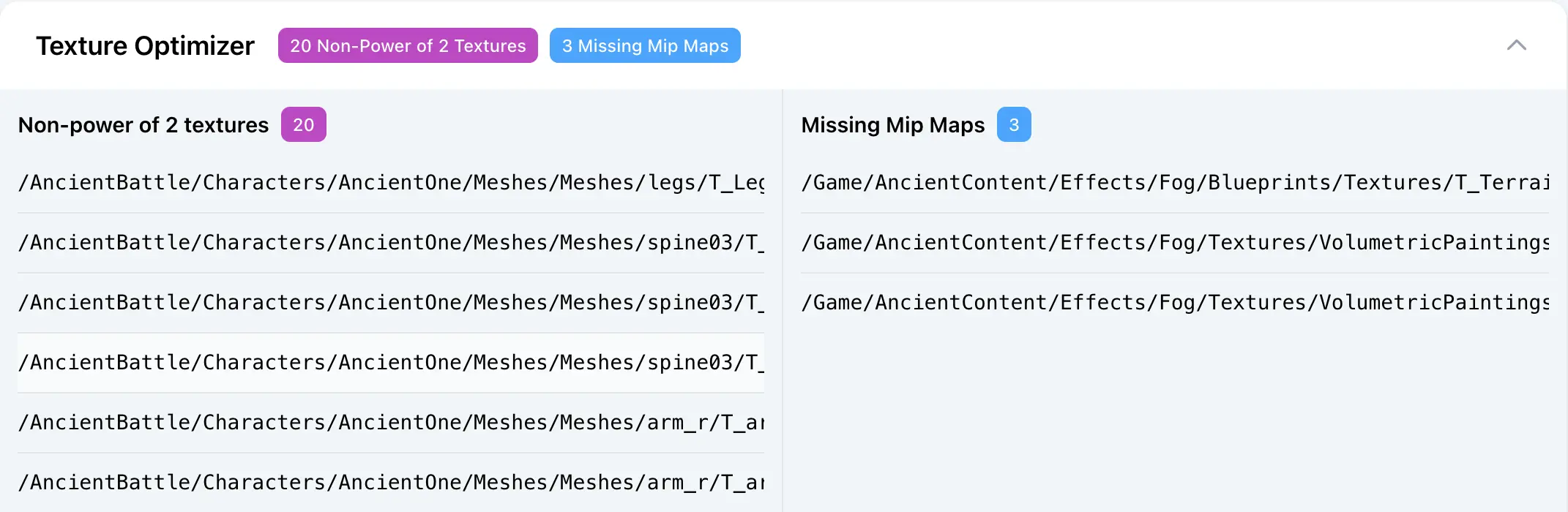 Screenshot from FPS Fish Profiler showing specific texturing details